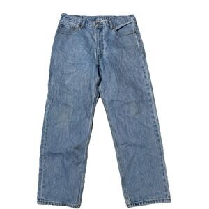 Levis 550 Jeans Mens 36x30 Blue Denim Faded Cotton Straight Leg Preppy Casual